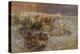 Pharaoh's Army Engulfed by the Red Sea-Frederick Arthur Bridgman-Premier Image Canvas