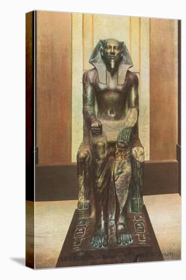 Pharaoh Statue in Cairo Museum, Egypt-null-Stretched Canvas