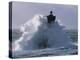 Phare du Four lors d'une tempete-Jean Guichard-Stretched Canvas