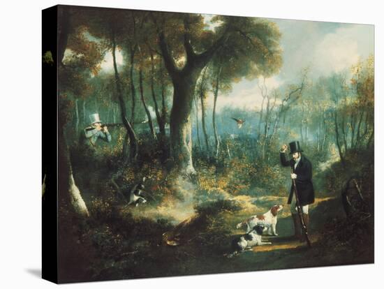 Pheasant Shooting in the Forest-S .j .e . Jones-Premier Image Canvas