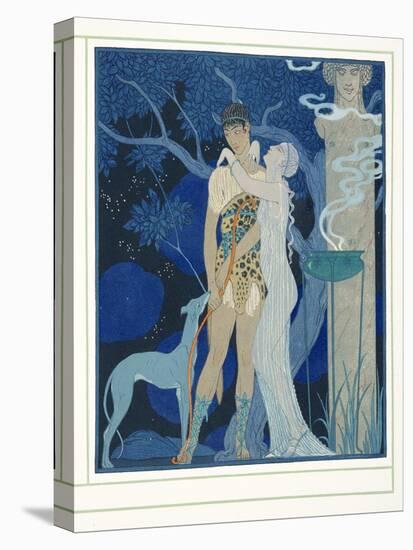 Phedre Et Hippolyte, from Personages De Comedie, Pub. 1922 (Pochoir Print)-Georges Barbier-Premier Image Canvas