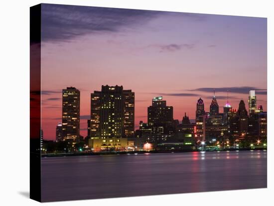 Philadelphia Skyline and Delaware River, Philadelphia, Pennsylvania, United States of America-Richard Cummins-Premier Image Canvas