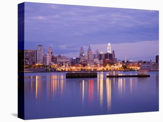 Philadelphia Skyline and Delaware River, Philadelphia, Pennsylvania-Richard Cummins-Premier Image Canvas