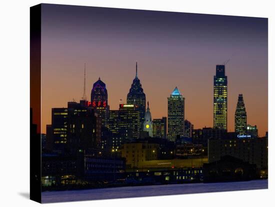 Philadelphia Skyline at Dusk-James Shive-Premier Image Canvas