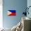 Philippines Flag Design with Wood Patterning - Flags of the World Series-Philippe Hugonnard-Stretched Canvas displayed on a wall