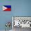 Philippines Flag Design with Wood Patterning - Flags of the World Series-Philippe Hugonnard-Stretched Canvas displayed on a wall