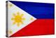 Philippines Flag Design with Wood Patterning - Flags of the World Series-Philippe Hugonnard-Stretched Canvas