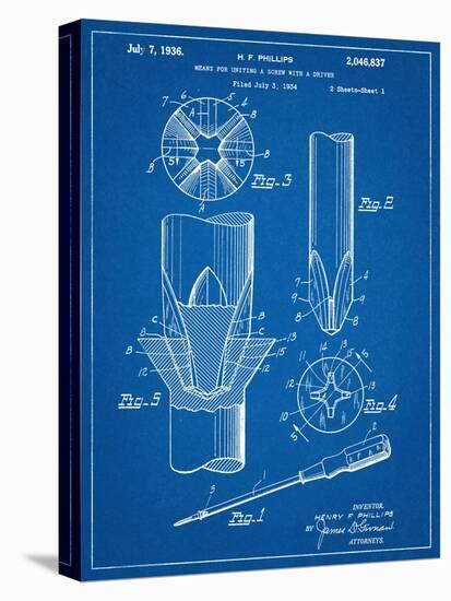 Phillips Screw Driver Patent-null-Stretched Canvas