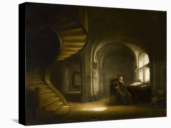 Philosophe au livre ouvert-Salomon Koninck-Premier Image Canvas