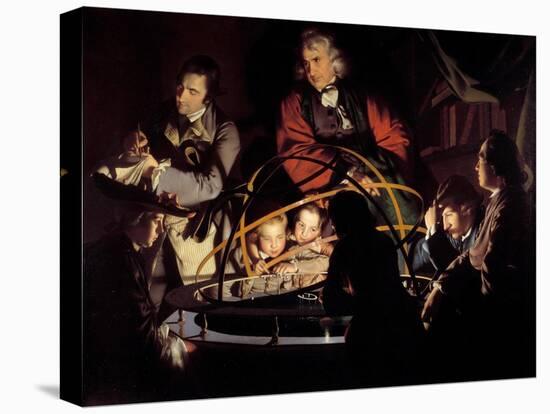 Philosopher Exposing the Movement of Planets Scientists around an Armillary Sphere Taking Notes. Pa-Joseph Wright of Derby-Premier Image Canvas