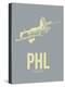 Phl Philadelphia Poster 1-NaxArt-Stretched Canvas