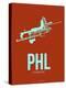 Phl Philadelphia Poster 2-NaxArt-Stretched Canvas