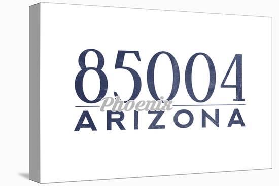 Phoenix, Arizona - 85004 Zip Code (Blue)-Lantern Press-Stretched Canvas