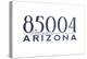 Phoenix, Arizona - 85004 Zip Code (Blue)-Lantern Press-Stretched Canvas