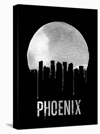 Phoenix Skyline Black-null-Stretched Canvas