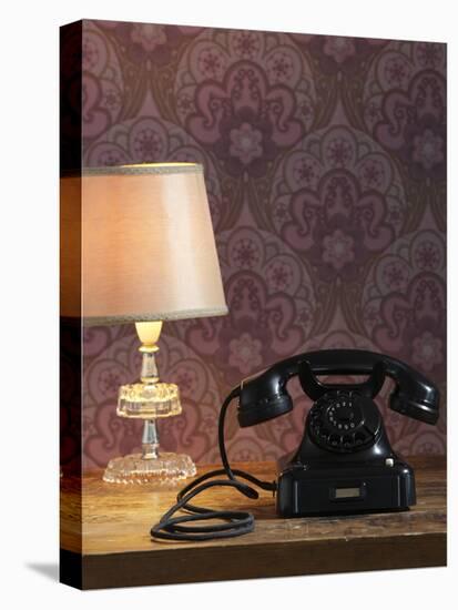 Phone, Old, Black, Standard Lamp, Nostalgia, Communication, Dial, Slice, Select, There Call Up-Nikky-Premier Image Canvas
