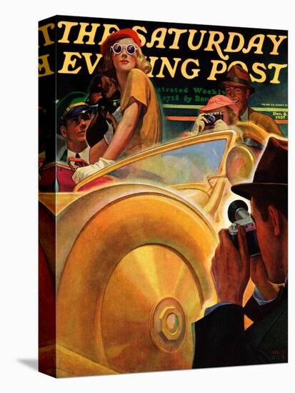 "Photo Opportunity," Saturday Evening Post Cover, December 4, 1937-Michael Dolas-Premier Image Canvas