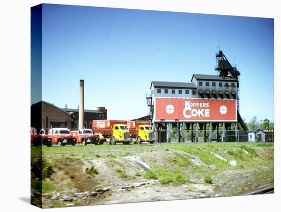 Photo Taken from Window of a Train Showing Coke Processing Plant Near Tracks-Walker Evans-Premier Image Canvas