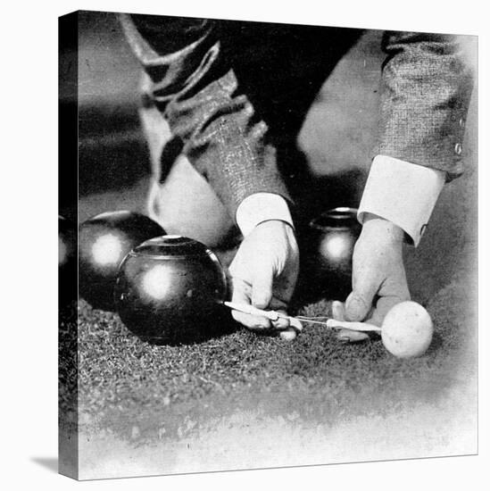 Photograph Showing the Measuring from a 'Jack' During a Game of Bowls, Britain, 1903-null-Premier Image Canvas