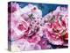 Photographic Layer Work from Pink Blossoms in Waterand Red Roses-Alaya Gadeh-Premier Image Canvas