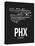 PHX Phoenix Airport Black-NaxArt-Stretched Canvas