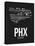 PHX Phoenix Airport Black-NaxArt-Stretched Canvas