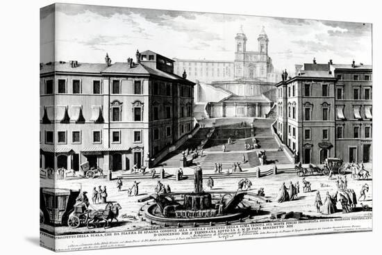 Piazza Di Spagna, C.1740 (Engraving)-Giuseppe Vasi-Premier Image Canvas