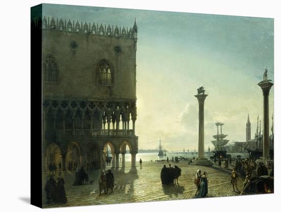 Piazza San Marco at Night-Friedrich Nerly Nehrlich-Premier Image Canvas