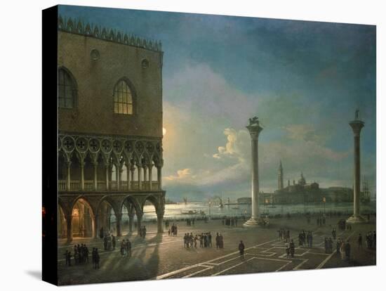 Piazza San Marco by Moonlight, Venice-Giovanni Grubacs-Premier Image Canvas