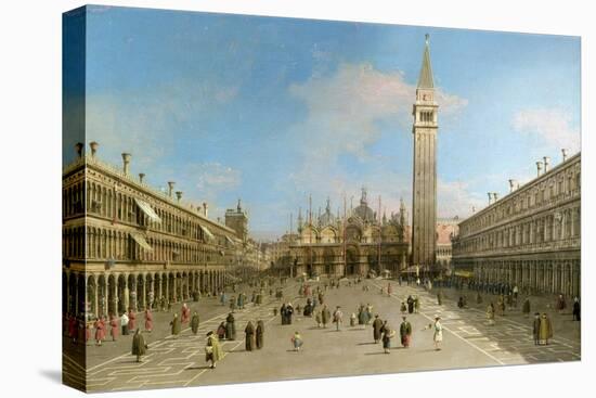 Piazza San Marco Looking Towards the Basilica Di San Marco-Canaletto-Premier Image Canvas