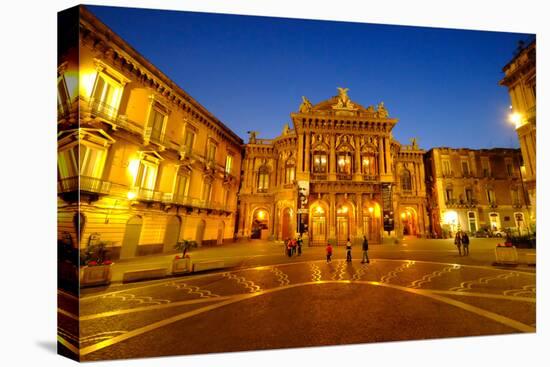 Piazza Vincenzo Bellini and Teatro Massimo Bellini Opera House, Catania, Sicily, Italy, Europe-Carlo Morucchio-Premier Image Canvas