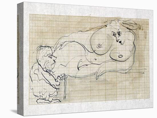 Picasso sketches 141, 1988 (drawing)-Ralph Steadman-Premier Image Canvas