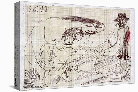Picasso sketches 142, 1988 (drawing)-Ralph Steadman-Premier Image Canvas