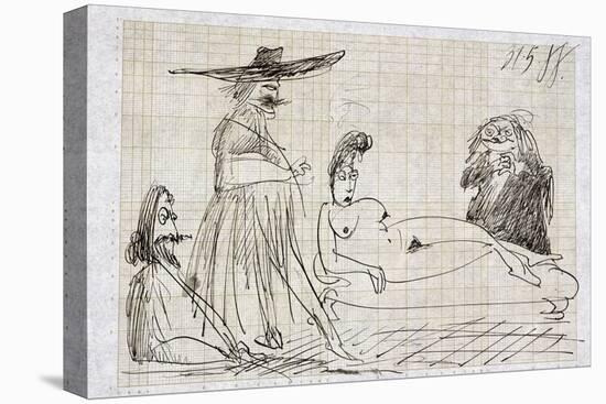 Picasso sketches 146, 1988 (drawing)-Ralph Steadman-Premier Image Canvas