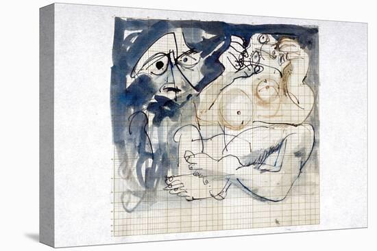 Picasso sketches 38, 1988 (drawing)-Ralph Steadman-Premier Image Canvas