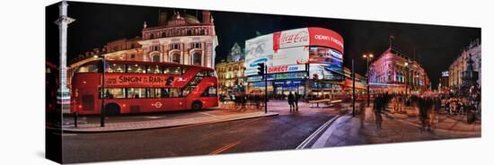 Piccadilly Circus at night, London, England-null-Premier Image Canvas