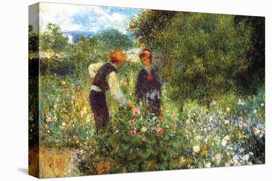 Picking Flowers-Pierre-Auguste Renoir-Stretched Canvas