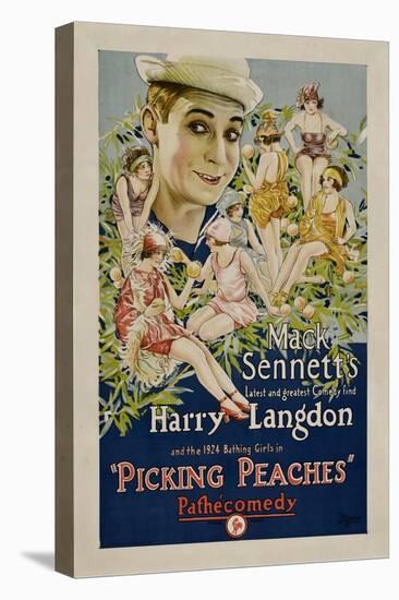 PICKING PEACHES, Harry Langdon with the 1924 Bathing Girls, 1924.-null-Stretched Canvas