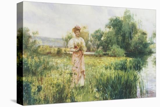 Picking Wild Flowers-Alfred Augustus Glendenning-Premier Image Canvas