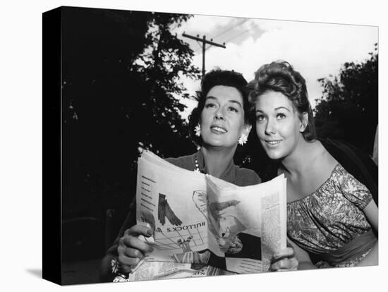 PICNIC, 1956 directed by JOSHUA LOGAN Rosalind Russell and Kim Novak (b/w photo)-null-Stretched Canvas
