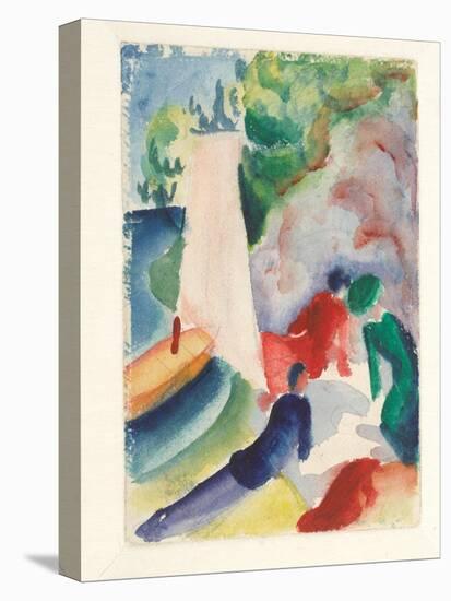 Picnic on the Beach (Picnic after Sailin), 1913-August Macke-Premier Image Canvas