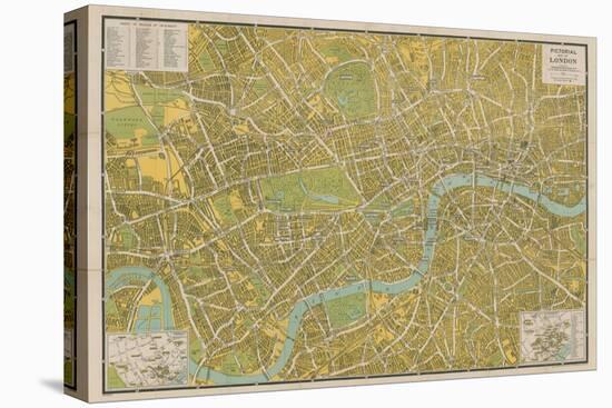 Pictorial Map of London-null-Premier Image Canvas