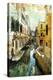 Pictorial Venetian Streets - Artwork In Painting Style-Maugli-l-Stretched Canvas