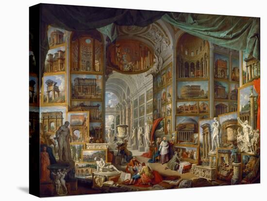 Picture Gallery with Views of Ancient Rome (Roma Antic)-Giovanni Paolo Panini-Premier Image Canvas