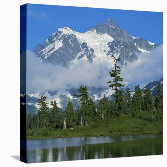 Picture Lake and Mt Shuksan, North Cascades NP, Washington, USA-Charles Gurche-Premier Image Canvas