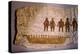 Picture made from seal gut skin with sewn on male and female figures with a umiaq (women's boat)-Werner Forman-Premier Image Canvas