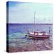 Picture of a Fishing Boat in Estany Des Peix Lagoon, in Formentera, Balearic Islands, Spain-nito-Premier Image Canvas