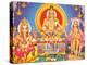 Picture of Hindu Gods Ganesh, Ayappa and Subramania, India, Asia-Godong-Premier Image Canvas