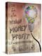 Picture Of Huge Mosaic Light Bulb On Brown Wall Next To Written Down Business Plan-Wavebreak Media Ltd-Stretched Canvas
