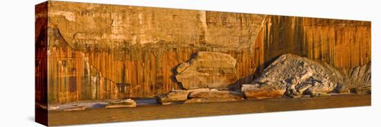 Pictured Rocks Near a Lake, Pictured Rocks National Lakeshore, Lake Superior, Upper Peninsula-null-Stretched Canvas